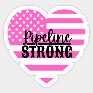 Pipeline Strong Pink Flag Sticker